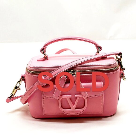 Valentino Garavani Hand Bag Pink Leather 800-050525 - Picture 1 of 13